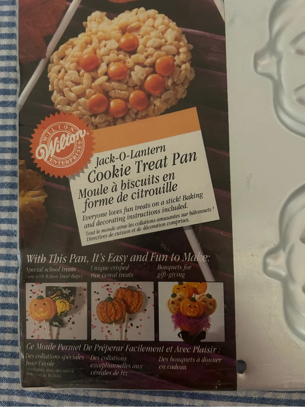 Wilton Jack-O-Lantern Cookie Treat Pan Halloween Fall Party Treats New Sealed